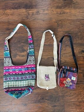 Boho Multicolor Patterned Crossbody Bags